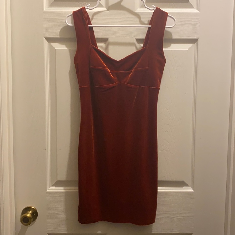 Velvet Rust Forever 21 Bodycon Mini Dress